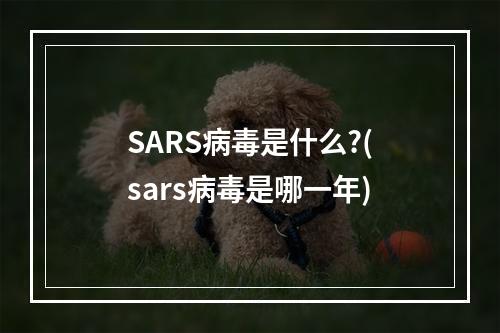 SARS病毒是什么?(sars病毒是哪一年)