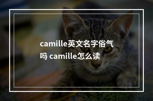 camille英文名字俗气吗 camille怎么读
