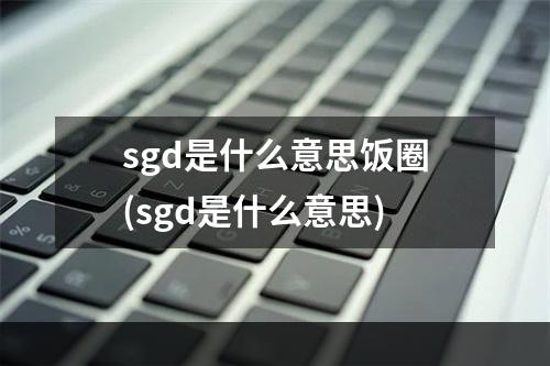 sgd是什么意思饭圈(sgd是什么意思)