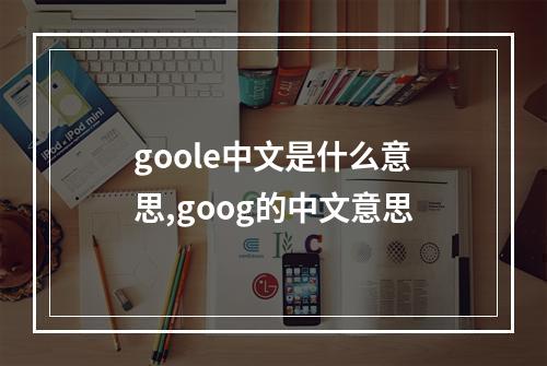 goole中文是什么意思,goog的中文意思