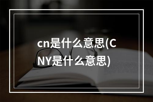 cn是什么意思(CNY是什么意思)