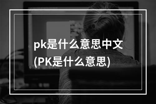 pk是什么意思中文(PK是什么意思)