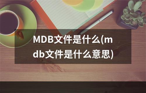 MDB文件是什么(mdb文件是什么意思)