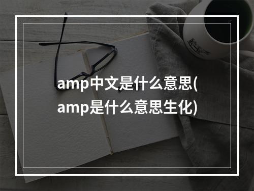 amp中文是什么意思(amp是什么意思生化)